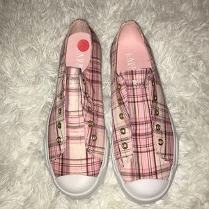 Ralph Lauren Pink Plaid Slip-On Flats